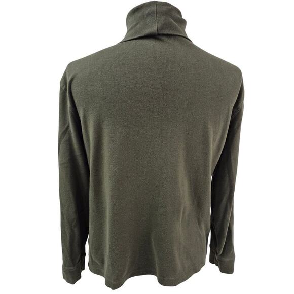 Lauren Ralph Lauren Olive Turtleneck Blouse - Picture 3 of 5